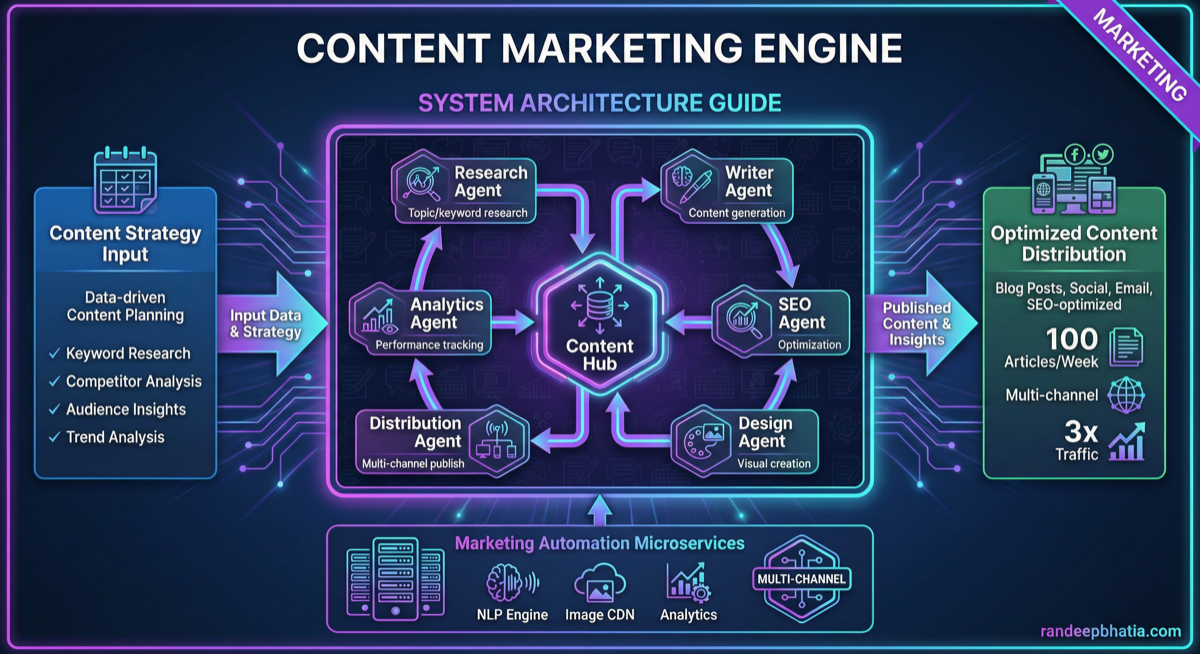 Content Marketing Engine System Architecture | AI Architecture ...